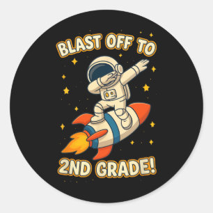 Adesivo Redondo Decolar Astronauta da 2ª Série Dab Legal De Volta