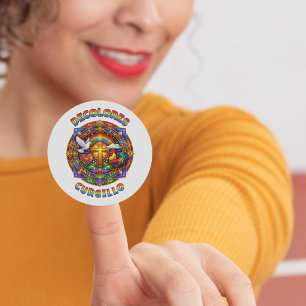 Adesivo Redondo DeColores Cursillo Cruz Pombo Mandala