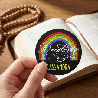 Adesivo Redondo DeColores Cursillo Rainbow Faith Religion