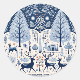 Adesivo Redondo Decor de Yuletide