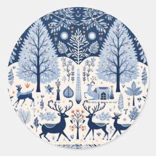 Adesivo Redondo Decor de Yuletide