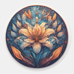 Adesivo Redondo Decoração Boho Mandala Colorida, Presente de Medit