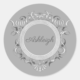 Adesivo Redondo Decoração Chic Floral Personalizada