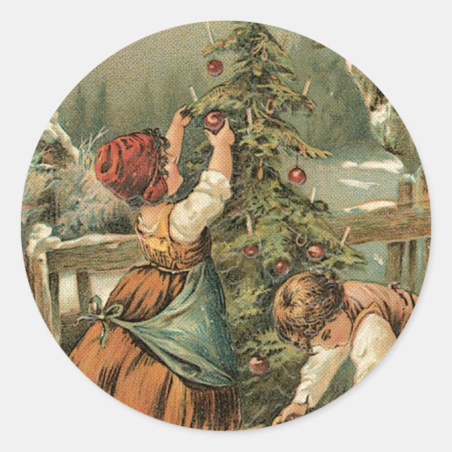 Adesivo Redondo Decoração da árvore (Frente)