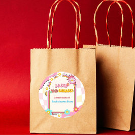 Adesivo Redondo Decoração de festa de despedida de solteira Desori