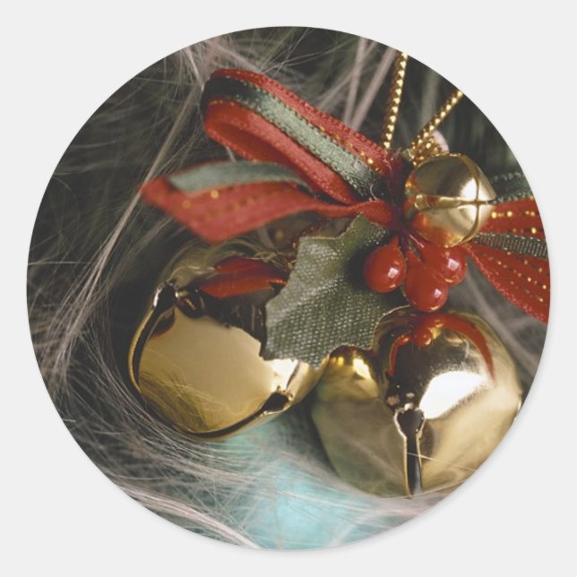 Adesivo Redondo Decoração de folga de feriado (Frente)