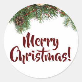 Adesivo Redondo decoração de Natal