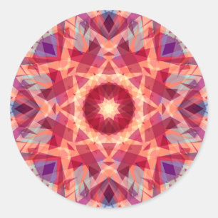 Adesivo Redondo Decoração de Natal do Ouro Vermelho Justo