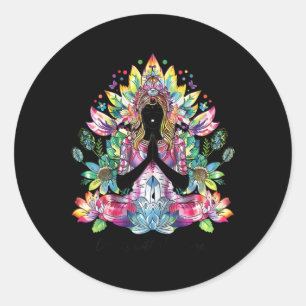 Adesivo Redondo Decoração Serena de Yoga e Meditação - Homem Mindf