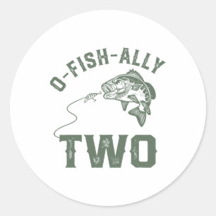 Adesivo Redondo Decorações de Aniversário O-fish-ally Dois 2º Aniv