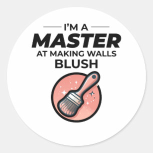 Adesivo Redondo Decorador Interior da Parede do Pintor da Casa