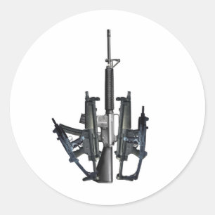 Adesivo Redondo Dedo médio da arma de fogo
