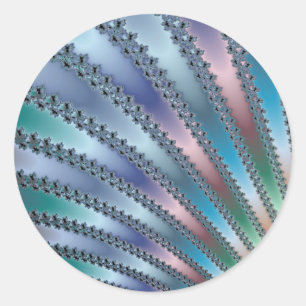 Adesivo Redondo Dedos Arte Fractal