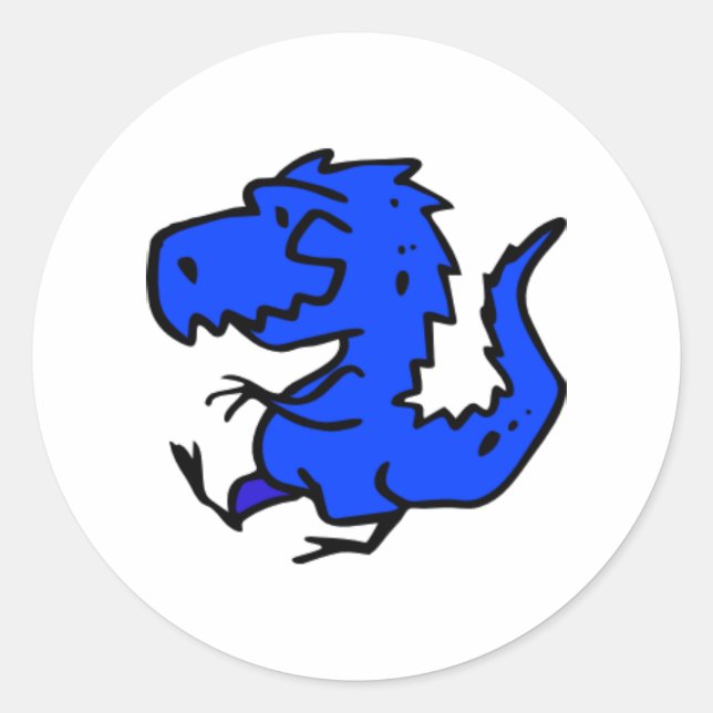ADESIVO REDONDO DEDOS DE DINOSSAUR AZUIS (Frente)