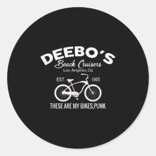 Adesivo Redondo Deebos Beach Cruisers Mountain,road,casual Bike Cy