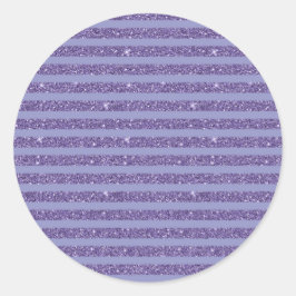 Adesivo Redondo Deep Amethyst Glitter Style Horizontal Stripes