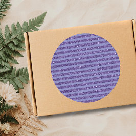 Adesivo Redondo Deep Amethyst Glitter Style Horizontal Stripes 