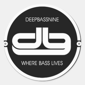 Adesivo Redondo Deepbassine, Onde Bass Vive Sticker