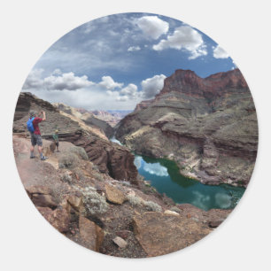 Adesivo Redondo Deer Creek no Rio Colorado - Grand Canyon