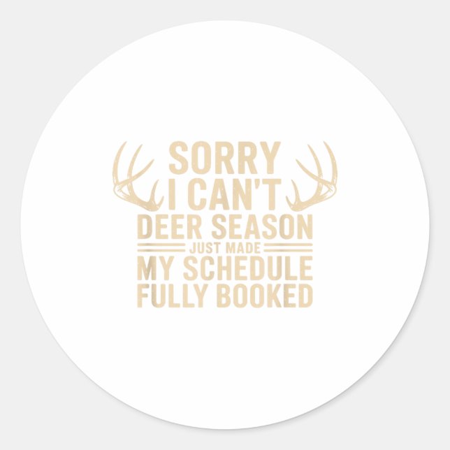 Adesivo Redondo Deer Hunting Quote Hunter Whitetail Buck Deer Seas (Frente)