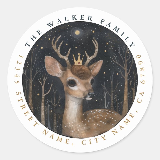 Adesivo Redondo Deer Round Stickers (Frente)