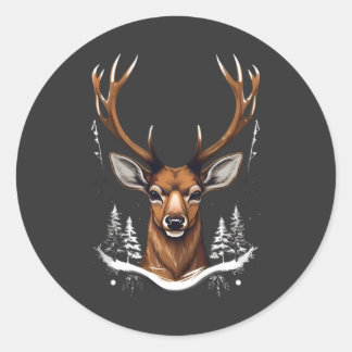 Adesivo Redondo Deer Sticker