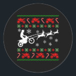 Adesivo Redondo Deer Ugly Christmas Biker Motocross Gif<br><div class="desc">Este design gráfico "Deer Ugly Christmas Biker Motorcycle Motocross Gift" é um presente perfeito para homens,  mulheres,  crianças e para todos os motocross Fans ou motociclistas que andam por aí! Também é um presente ideal no Natal ou Aniversários,  e em qualquer ocasião de doação!</div>