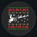 Adesivo Redondo Deer Ugly Christmas Biker Motocross Gif<br><div class="desc">Este design gráfico "Deer Ugly Christmas Biker Motorcycle Motocross Gift" é um presente perfeito para homens,  mulheres,  crianças e para todos os motocross Fans ou motociclistas que andam por aí! Também é um presente ideal no Natal ou Aniversários,  e em qualquer ocasião de doação!</div>