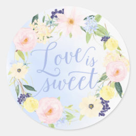 Adesivo Redondo Deers in Love Woodland Casamento no inverno