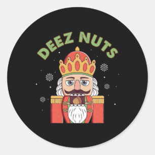 Adesivo Redondo Deez Loucos Nutcracker Nuts Men Festa de Natal P