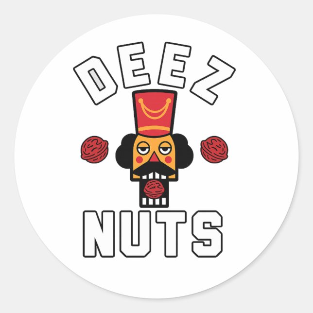 Adesivo Redondo Deez Nuts Nutcracker (Frente)