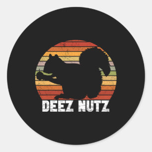 Adesivo Redondo Deez Nutz Nutcracker Squirrel Gopher Chipmunk Dees