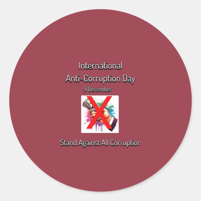 Adesivo Redondo Defenda Toda A Corrupção. IACD (Frente)