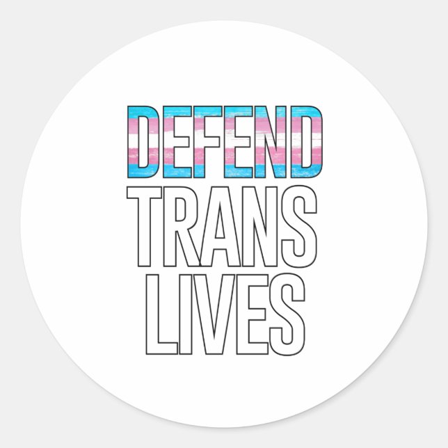 Adesivo Redondo Defenda Vidas Trans (Frente)