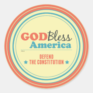 Adesivo Redondo Defender A Constituição