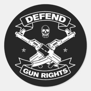 Adesivo Redondo Defender Direitos De Arma Defende Segunda Emenda