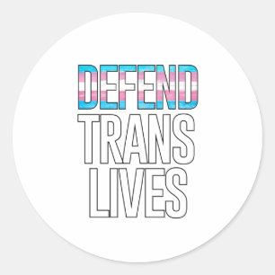 Adesivo Redondo Defender Vidas Trans