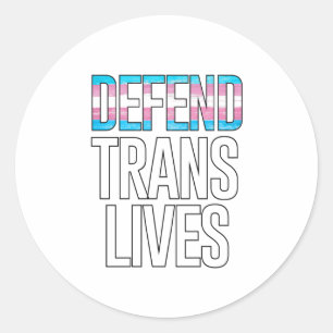 Adesivo Redondo Defender Vidas Trans