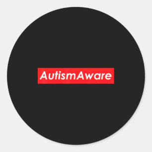 Adesivo Redondo Defensor Autista Consciente da Autismo & Neurodive