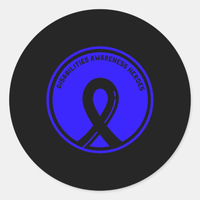 Adesivo Redondo Deficiências Vejo As Possibilidades Profissionais (Frente)