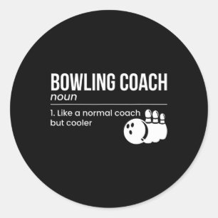 Adesivo Redondo Definição de Coach de boliche