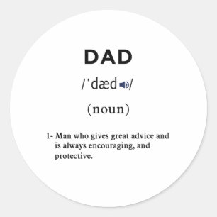 Adesivo Redondo Definição de pai