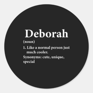 Adesivo Redondo Definição do Nome Deborah Engraçado D