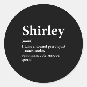 Adesivo Redondo Definição do Nome Shirley Divertida D