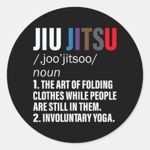 Adesivo Redondo Definição Engraçada de Jiu Jitsu BJJ ou MMA