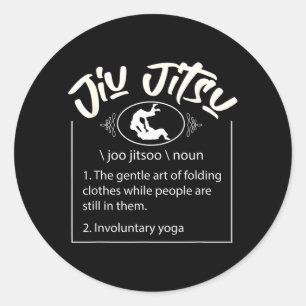 Adesivo Redondo Definição engraçada de Jiu jitsu JiuJitsu Brasilei
