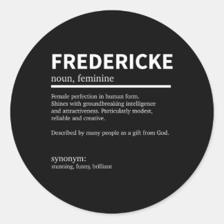 Adesivo Redondo Definição Fredericke Nome Fredericke First