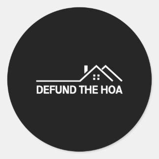 Adesivo Redondo Defund The Hoa
