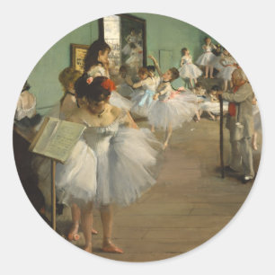 Adesivo Redondo Degas Aula de Dança Bailarinas Dançarinas Arte