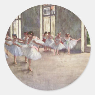 Adesivo Redondo Degas Balé Dancers